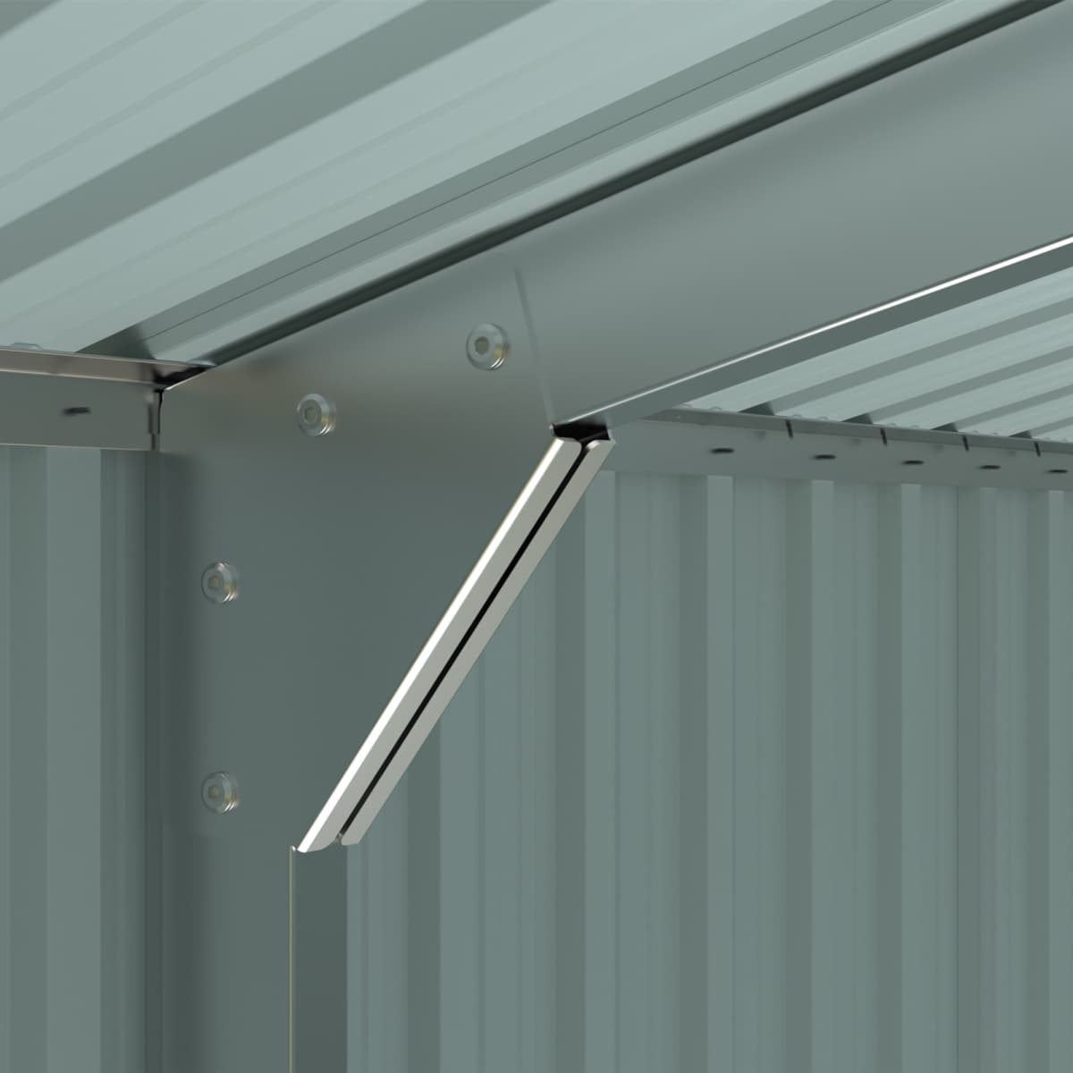 13' × 20' Upgraded Metal Garage Shed with Double Front Doors & Side Entry