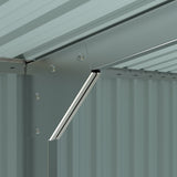 13' × 20' Upgraded Metal Garage Shed with Double Front Doors & Side Entry