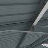 10' × 20' Plus Metal Garage Shed with Double Front Doors & Side Entry