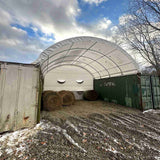 White 300 GSM PE Rear Panel Kit for 20'-Wide Container Shelters