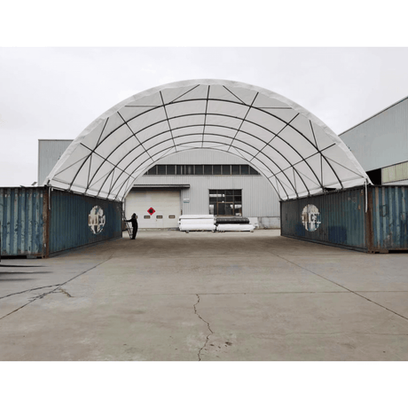 40' × 40' × 13' Shipping-Container Canopy Shelter
