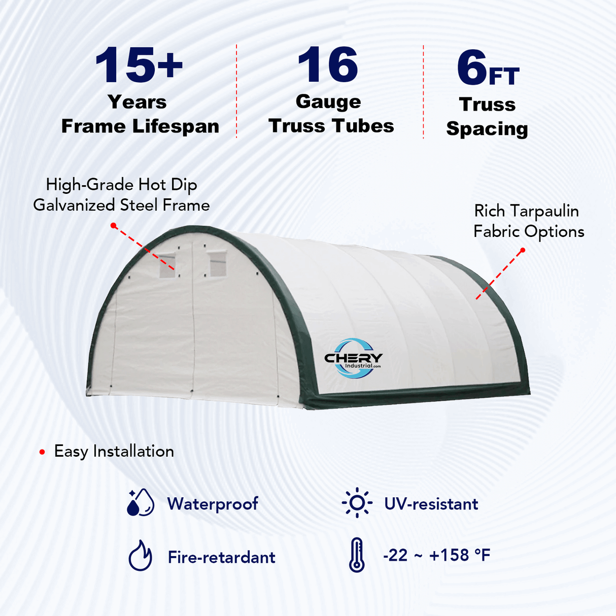 20' × 30' × 12' Single-Truss Arch Storage Shelter