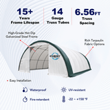 Gold Mountain 30' × 65' × 15' Single-Truss Arch Storage Shelter