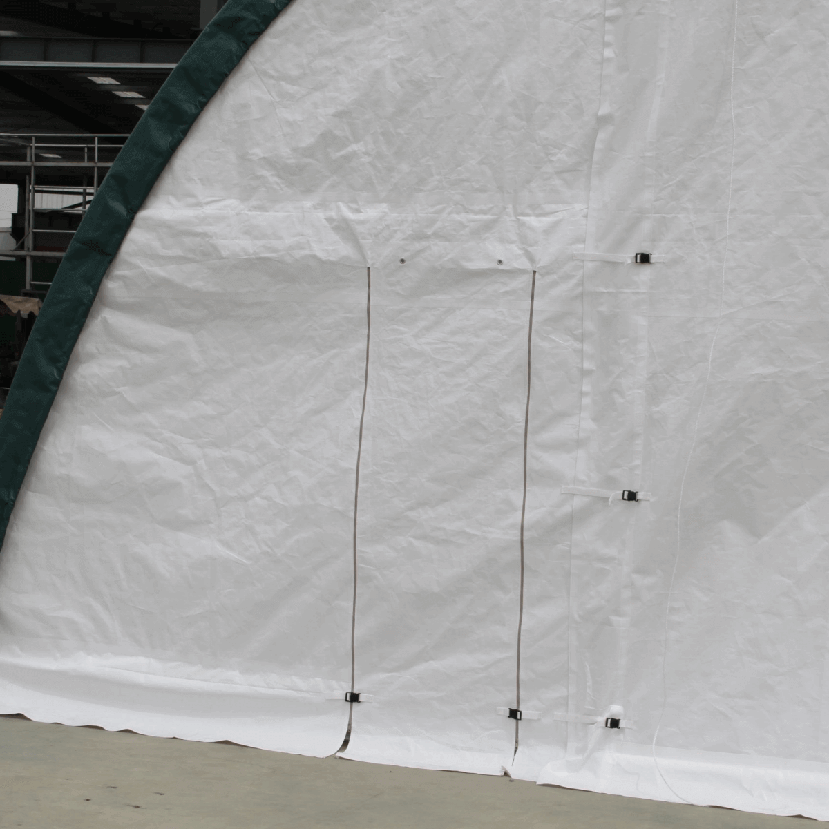 Gold Mountain 30' × 85' × 15' Single-Truss Arch Storage Shelter with Dual Pull-Up Doors