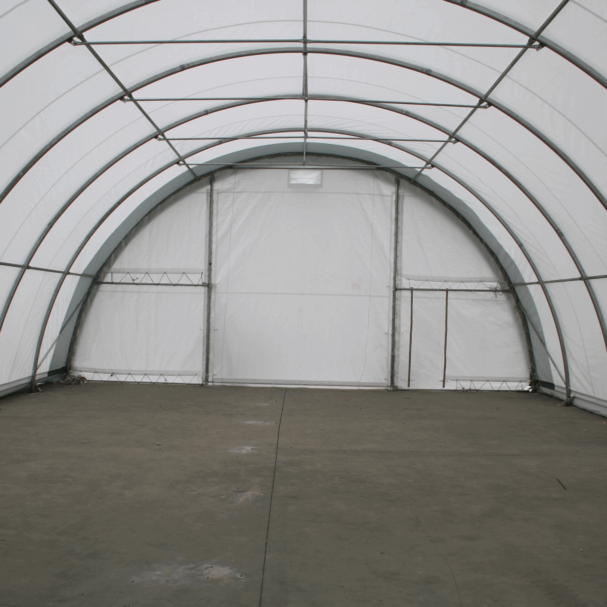 Gold Mountain 30' × 85' × 15' Single-Truss Arch Storage Shelter with Dual Pull-Up Doors