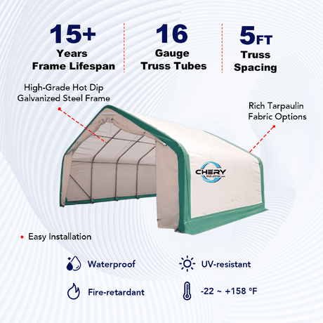 Gold Mountain 20' × 20' × 12' Single-Truss Storage Shelter