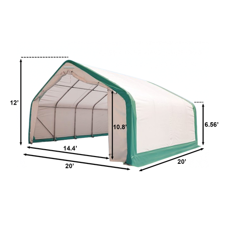 Gold Mountain 20' × 20' × 12' Single-Truss Storage Shelter
