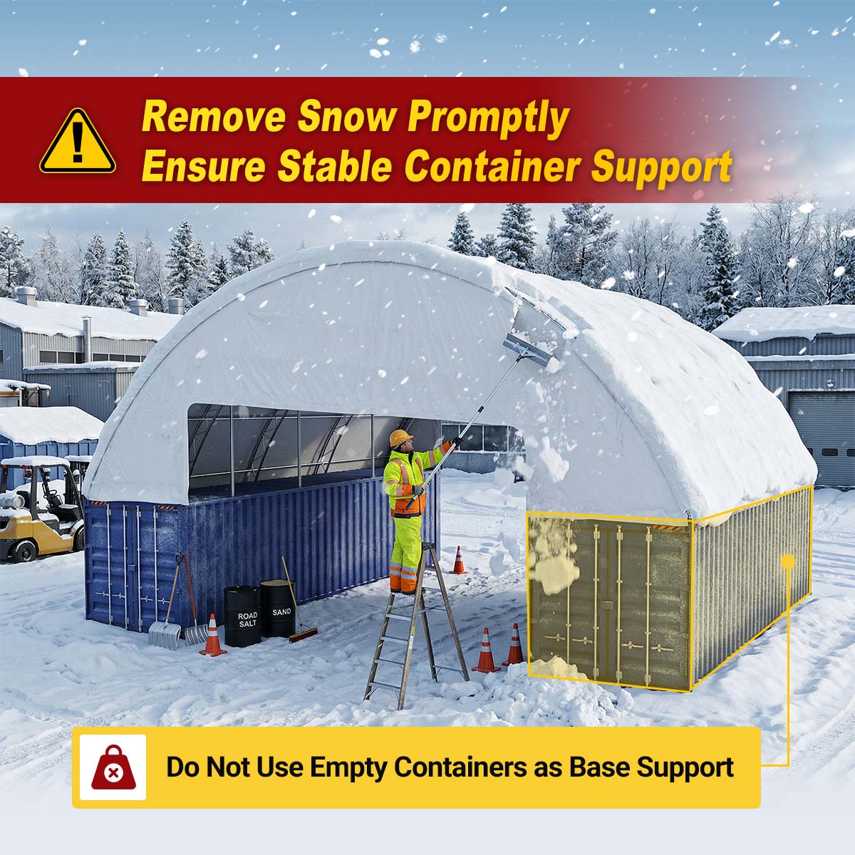 60' × 40' × 15' Double-Truss Container Canopy Shelter