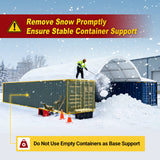 Gold Mountain 20' × 40' Dome Container Shelter with Closed PE Rear Panel