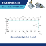 Gold Mountain 30' × 80' × 20' Double-Truss Storage Shelter with Dual Roll-Up Doors