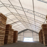 50' × 100' × 23' Double-Truss Storage Shelter