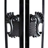 20' × 8' Heavy-Duty Steel Dual-Swing Driveway Gate with Reinforced Uprights