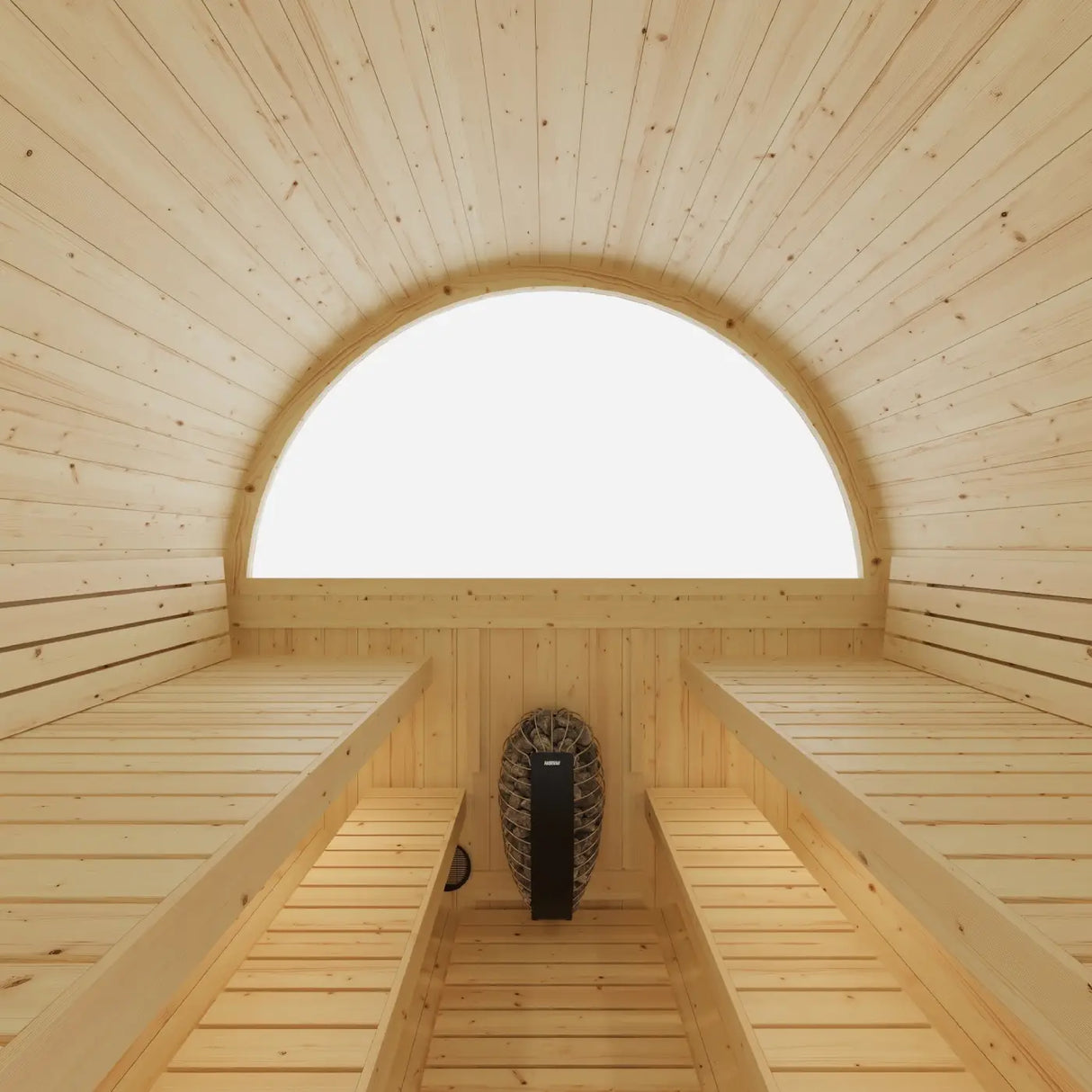 Tampere Finnish Barrel Sauna with WiFi Heater - Finnish Sauna Builders