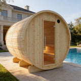 Tampere Finnish Barrel Sauna with WiFi Heater - Finnish Sauna Builders