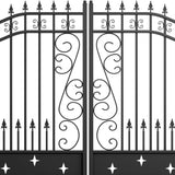 18' × 8' Heavy-Duty Steel Dual-Swing Driveway Gate