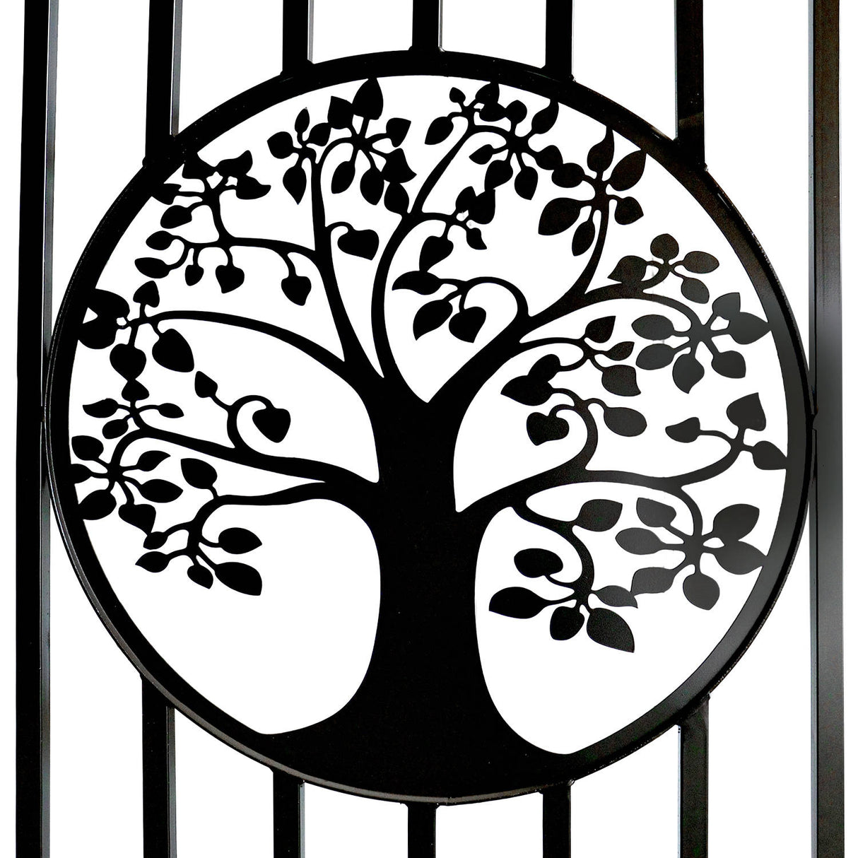 20' × 8' Heavy-Duty Steel Dual-Swing Driveway Gate with Reinforced Uprights