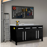 87" Heavy-Duty Adjustable Welding Work Table