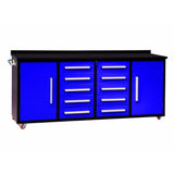 Steelman 7' Heavy-Duty Workbench with 10 Drawers & 2 Cabinets