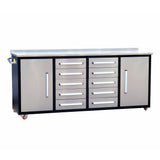 Steelman 7' Heavy-Duty Workbench with 10 Drawers & 2 Cabinets