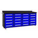 7' Heavy-Duty Garage Workbench Cabinet with 20 Drawers