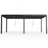 Premium Adjustable Aluminum Louvered Pergola with Integrated Drainage – Black