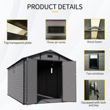 8x14 FT Plastic Outdoor Storage Shed