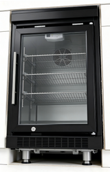 20" Insulated Outdoor Cooler Cabinet with Lockable Door – Black