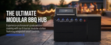 65" Outdoor Kitchen with 4-Burner Grill, Side Burner & Refrigerator – Black