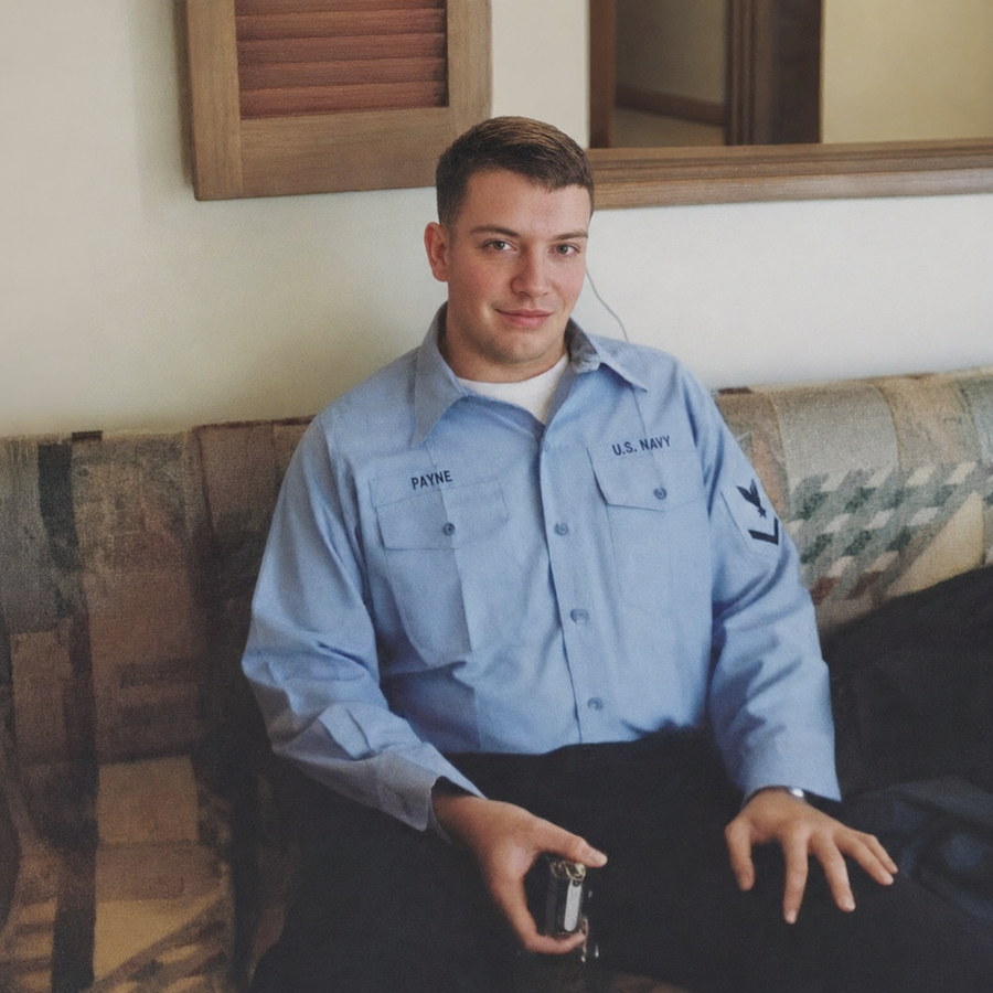 Bobby Payne during his service as a U.S. Navy electronics technician