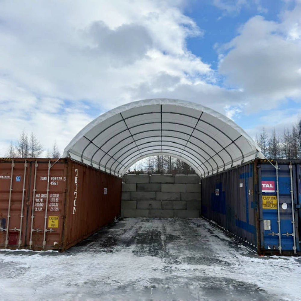 20' × 40' Shipping-Container Canopy Shelter