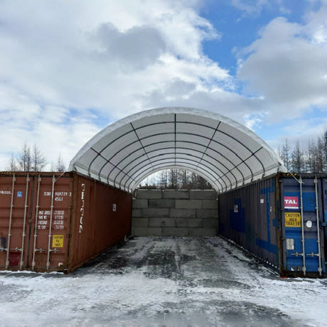 20' × 40' Shipping-Container Canopy Shelter