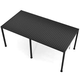 Adjustable Louvered Pergola with Hand Crank & Drainage System – Black