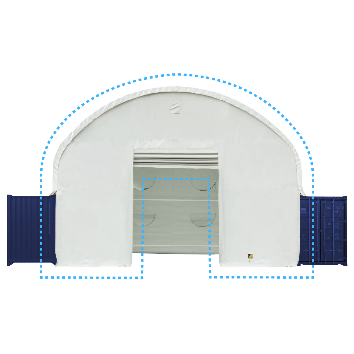 Front Panel with Winch Door for W20' Container Shelter