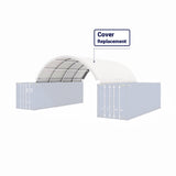 White 300 GSM PE Replacement Cover for 20'-Wide Container Shelters