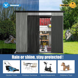 6' × 8' Outdoor Resin Storage Shed with Windows, Skylight & Ventilation
