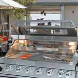 6-Burner 85,000 BTU Stainless Steel Outdoor Kitchen Island with Sink & Storage – Silver