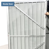 20' × 13' Galvanized Metal Garage Shed with Side Entry & Four Vents – Dark Gray
