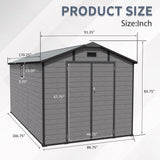 8x14 FT Plastic Outdoor Storage Shed