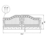 20' × 8' Steel Dual-Swing Driveway Gate with Deer Motif – Black