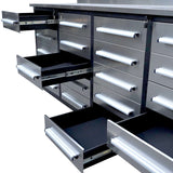 7' Heavy-Duty Garage Workbench Cabinet with 20 Drawers