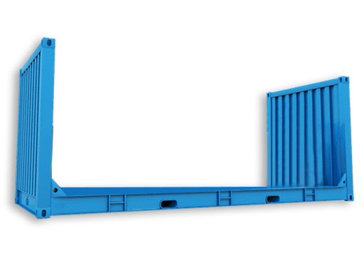 Flat-rack shipping container example