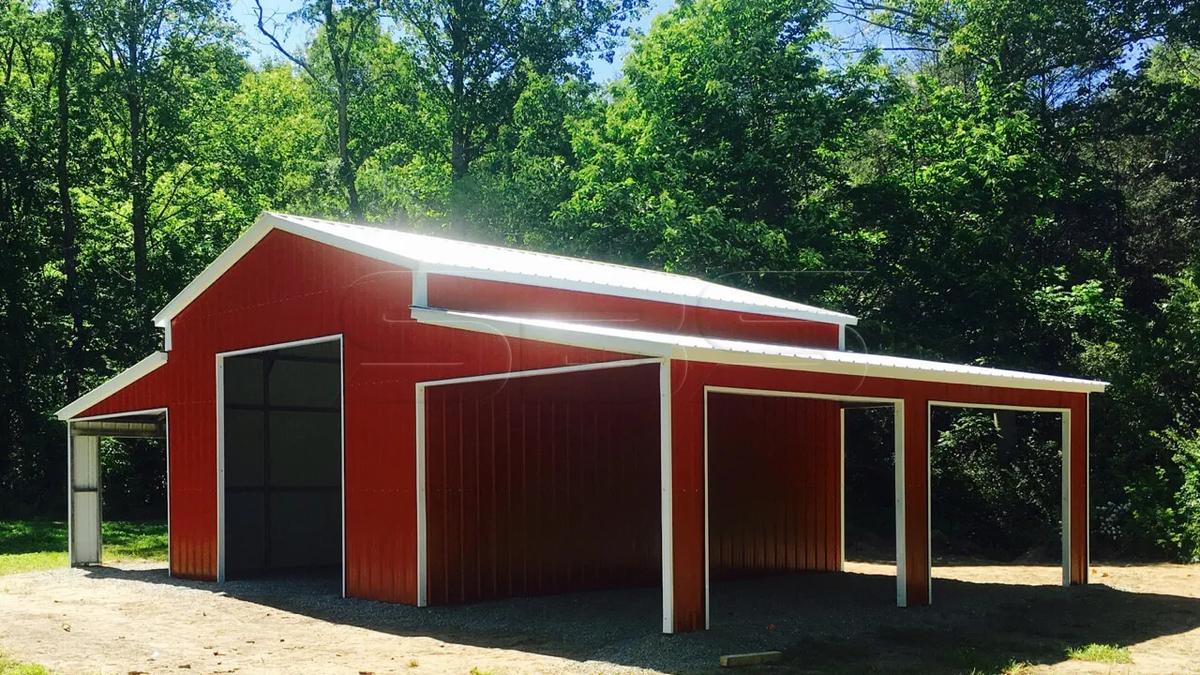 SBSI 42x26 raised-center-aisle barn