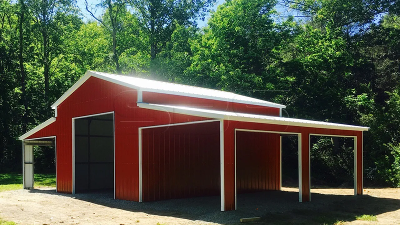 42x26 raised-center-aisle barn