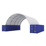 Fortified 40' × 40' × 15' Reinforced Double-Truss Container Shelter