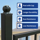 20' Galvanized-Steel Dual-Swing Farm Driveway Gate with Posts, Hinges & Lock