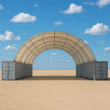 40' × 40' × 15' Double-Truss Shipping-Container Canopy Shelter