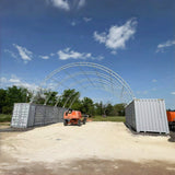 40' × 40' × 15' Double-Truss Shipping-Container Canopy Shelter