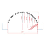 22 oz. PVC Half End-Panel with Support Frame for 40' × 40' × 15' Container Shelter