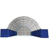 Gold Mountain Rear Cover for 40' × 40' × 11' Shipping-Container Canopy Shelter