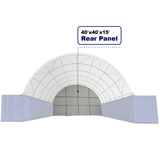 Heavy-Duty PVC Back Wall for 40' × 40' × 15' Container Canopy Shelter